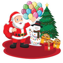 Merry christmas happy new year design