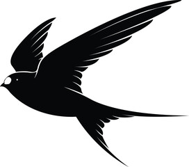 Elegant barn swallow silhouette in dynamic flight majestic bird art nature wildlife flying graceful animal
