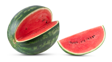 watermelon isolated on transparent png (Image from camera)