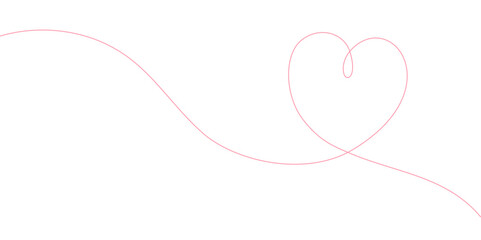 手書きのシンプルハートのライン装飾