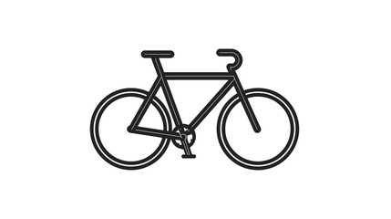 Obraz premium Simple black and white bicycle icon illustration.