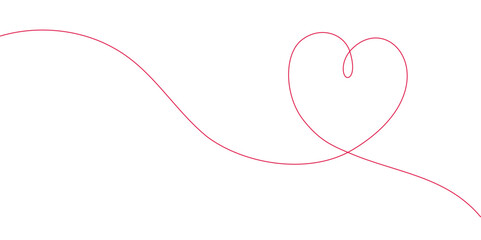 手書きのシンプルハートのライン装飾