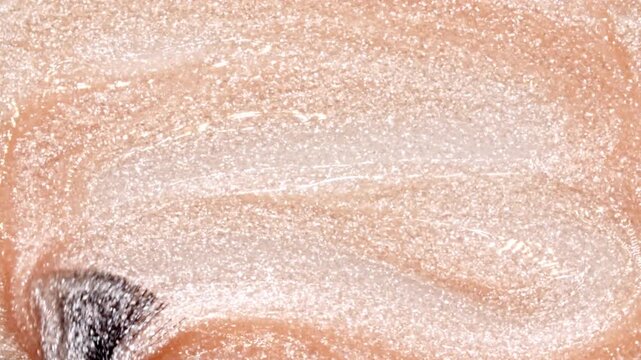 Spilled Manicure gel nail polishes, uv gel, enamel, varnish with brush movement. Beauty salon, nail care product. Manicure concept. High quality 4k footage