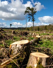 Deforestation scene