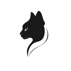 Cat animal design vector. Animal cat logo.
