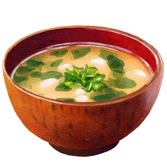 a bowl of miso soup