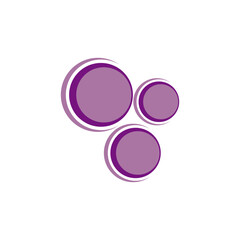 Grapes icon logo vector set.