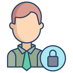 business protection linear color icon design