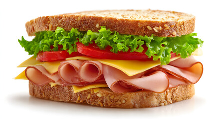 sandwich with ham and vegetables 