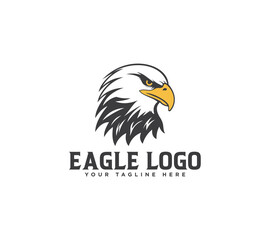 Eagle head animal logo design, Vector image