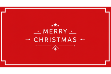 “Flat vector Christmas card layout with minimal Merry Christmas typography, transparent background.”