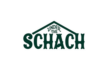 Text art with the phrase "Under the Schach" in bold letters  