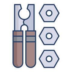 jumper cables linear color icon design