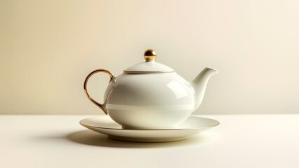 White teapot utensil pattern