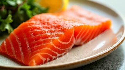 The salmon pattern placed on the table