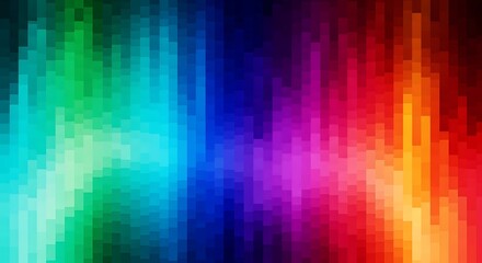 Naklejka premium Abstract vertical rainbow spectrum of vibrant colors with pixelated texture