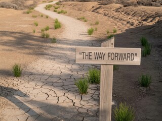 road sign in the desert