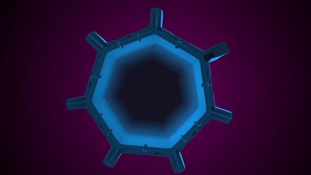 Plant cell wall anatomy. 3d illustrations