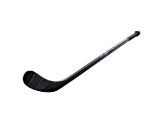 black ice hockey stick isolated on transparent background