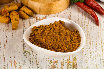 Indian cuisine - curry powder for culinary