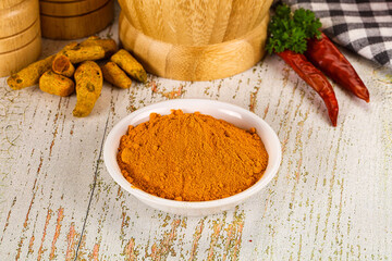 Tumeric curcuma powder for culinary