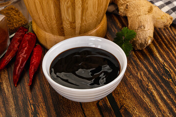 Asian unagi sauce in the bowl