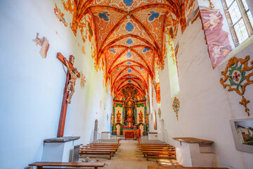 Medieval monastery Cerveny Klastor near Peak Tri Koruny or Trzy Korony in Pieniny National park in Slovakia and Poland © Zedspider