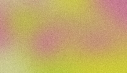 A vibrant, abstract background with a soft gradient blend of pink, yellow, and green hues, creating a festive and energetic feel. Noise background. Gradient texture background