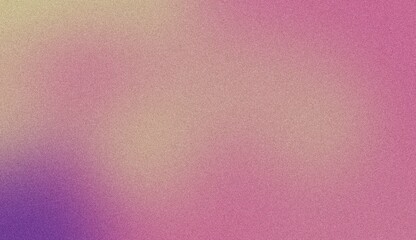 Abstract textured background with a gradient of soft pink, purple, and golden hues, creating a shimmering, dreamy effect. Noise background. Gradient texture background