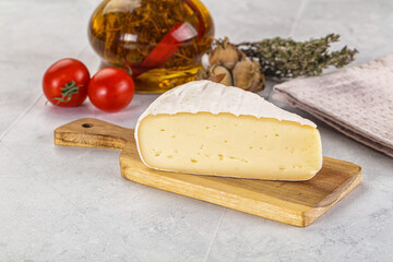 Soft brie cheese with mold