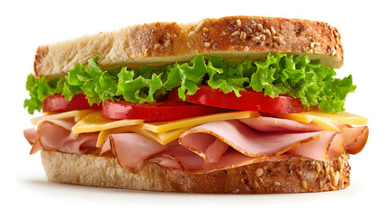 sandwich with ham and vegetables 