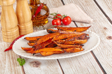 Homemade cuisine - baked sweet batat