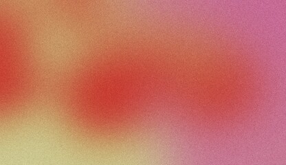 A textured, abstract background with a vibrant gradient of warm colors, transitioning from yellow to orange and pink. Noise background. Gradient texture background