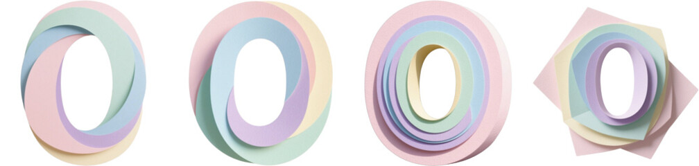 0　数字　ナンバー　フォント　ペーパークラフト