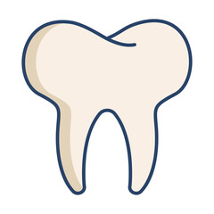 tooth linear color icon design