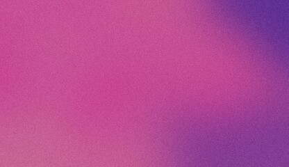 A vibrant, textured abstract background with a smooth gradient transitioning from bright pink to deep purple, evoking a sense of energy and depth. Noise background. Gradient texture background