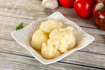 Vegan cuisine Steamed cauliflower cabbage