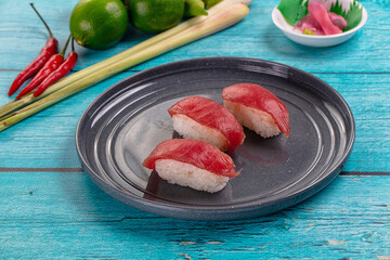 Japanese sushi with tuna fish
