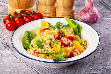 Bilgur tabuleh salad with vegetables