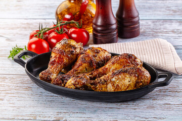 Baked chicken drumsticks with spices