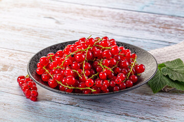 Raw ripe sweet juicy red currant