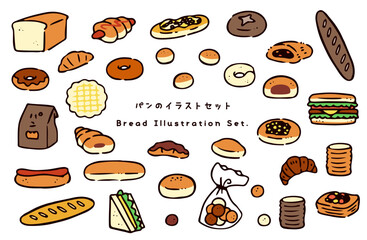 パンのイラストセット