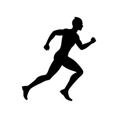 Obraz premium silhouette of a man running