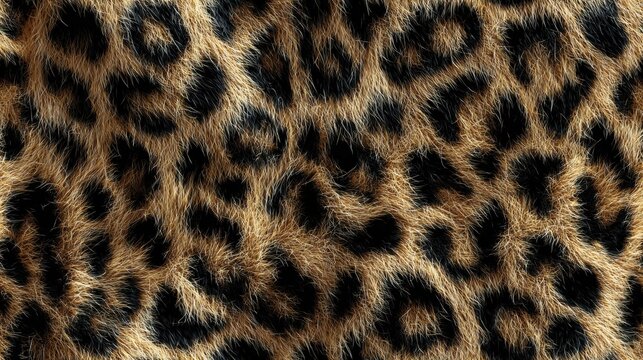 Close-up of leopard fur pattern with distinctive rosette markings