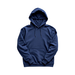 Stylish navy blue hooded sweatshirt mockup template for apparel branding and fashion design projects, perfect for online stores and marketing