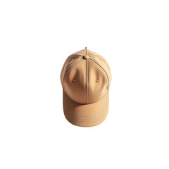 Stylish tan baseball cap with subtle stitching detail perfect for branding mockups or fashion accessories promotions and product presentations