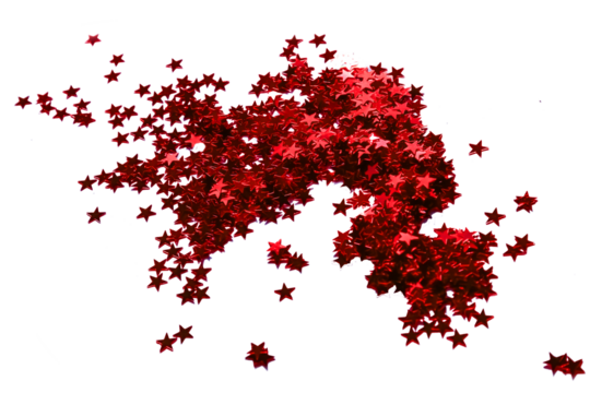 sequins red stars to decorate for the holiday. Insulated Red Sequins