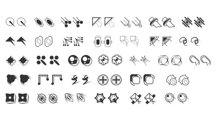 Big Abstract Set Collection Black Quotemarks Speech Punctuation Excerpt Remarks Icons Vector Design Style_9