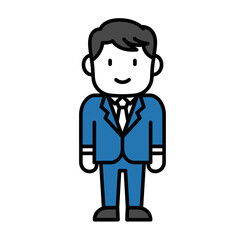 Professional businessman in a smart blue suit ready for business meetings and work