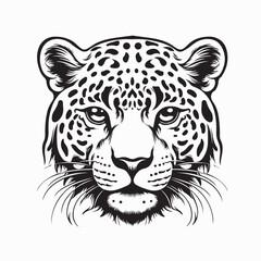 Panthera Head Vector Illustration Wild Cat Animal Design